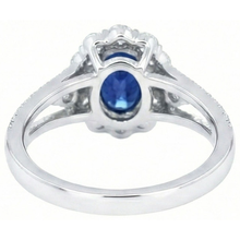Sri Lankan Sapphire Natural Earth Mined Diamond Ring 2.05 Carats White Gold 14K Jewellery