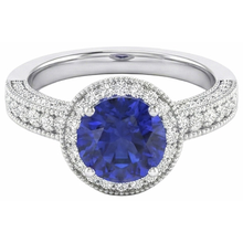 Sri Lankan Sapphire Natural Earth Mined DIAMOND ( NOT LAB GROWN ) Ring White Gold 3.05 Carats Vintage Style