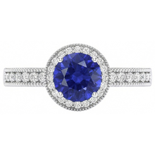 Sri Lankan Sapphire Natural Earth Mined DIAMOND ( NOT LAB GROWN ) Ring White Gold 3.05 Carats Vintage Style
