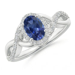 Sri Lankan Sapphire Ring White Gold Round Natural Earth Mined DIAMOND ( NOT LAB GROWN ) Jewellery 1.85 Carats