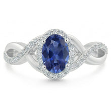 Sri Lankan Sapphire Ring White Gold Round Natural Earth Mined DIAMOND ( NOT LAB GROWN ) Jewellery 1.85 Carats