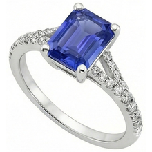 natural emerald sapphire 4ct ring side angle