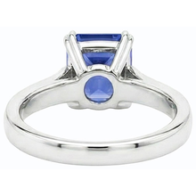 Srilanka Sapphire Solitaire Emerald Anniversary Ring 2.50 Carats