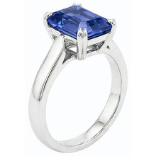 Srilanka Sapphire Solitaire Emerald Anniversary Ring 2.50 Carats