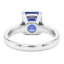 Srilanka Sapphire Solitaire Emerald Anniversary Ring 2.50 Carats