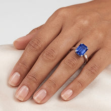 Srilanka Sapphire Solitaire Emerald Anniversary Ring 2.50 Carats