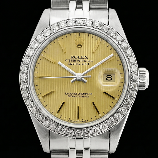 Ss Jubilee Bracelet Date Just Ladies Watch Stick Dial Rolex