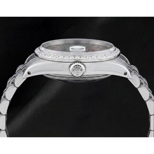 Ss Jubilee Bracelet Rolex Natural Earth Mined Diamond Bezel Gray Roman Dial QUICK SET