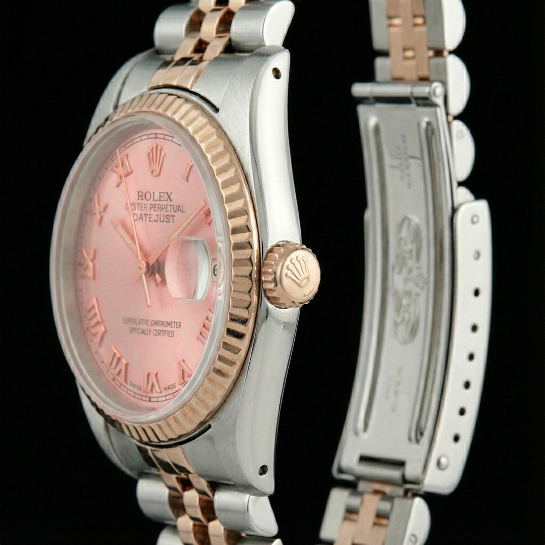 Ss & Gold Jubilee Roman Dial Rolex Datejust Lady Watch Fluted Bezel