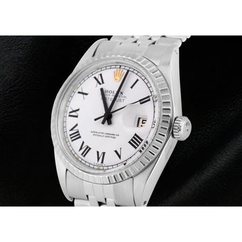 Men Watch White Roman Dial QUICK SET