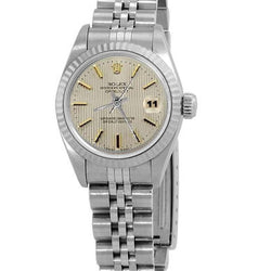 Ss Jubilee Bracelet  Rolex Date Just Women Watch Fluted Bezel