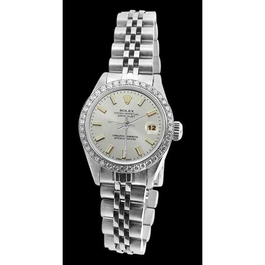 Rolex Women Watch Stick Dial Diamond