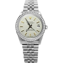 Bezel White Stick Dial Watch