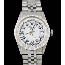 Ss Rolex Date Just Watch String Dial Lady Jubilee