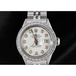 Ss White Diamond Dial Bezel Jubilee Rolex Datejust Lady Watch