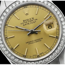 Ss Date Just Champagne Stick Dial Rolex Women Watch Jubilee