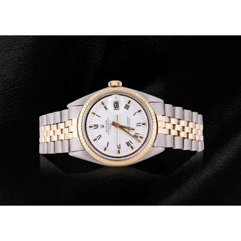 Ss & Gold Jubilee Bracelet-Rolex Men Date Watch Roman Dial