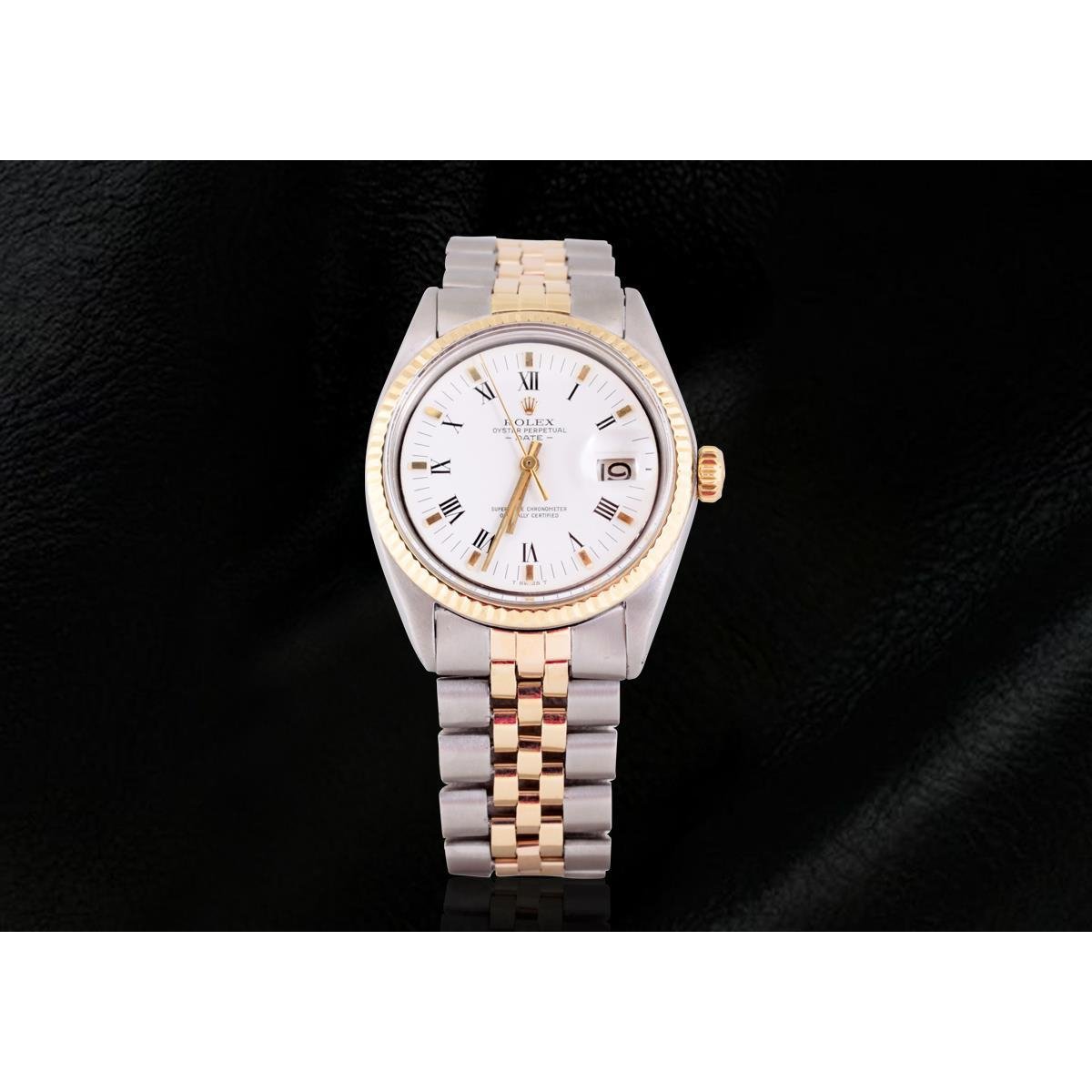 Ss & Gold Jubilee Bracelet Rolex Men Date Watch Roman Dial