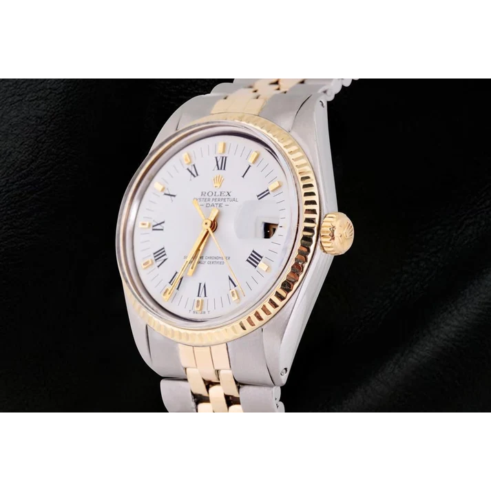 Ss & Gold Jubilee Bracelet Rolex Men Date Watch Roman Dial