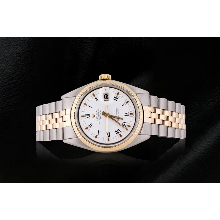 Ss & Gold Jubilee Bracelet Rolex Men Date Watch Roman Dial