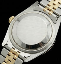 Ss & Gold Jubilee Rolex Date Just White Stick Watch Datejust