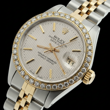 Ss & Gold Jubilee Rolex Date Just White Stick Watch Datejust