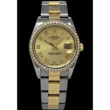 Ss & Gold Ladies Man Rolex Date Series Watch Two Tone