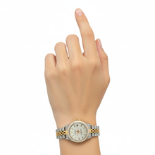 Ss & Gold Rolex Ladies Date Just Watch White Stick Dial Natural Earth Mined Diamond P2