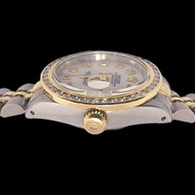 Ss Gold Rolex Ladies Datejust Watch Diamond Dial Channel Set Bezel