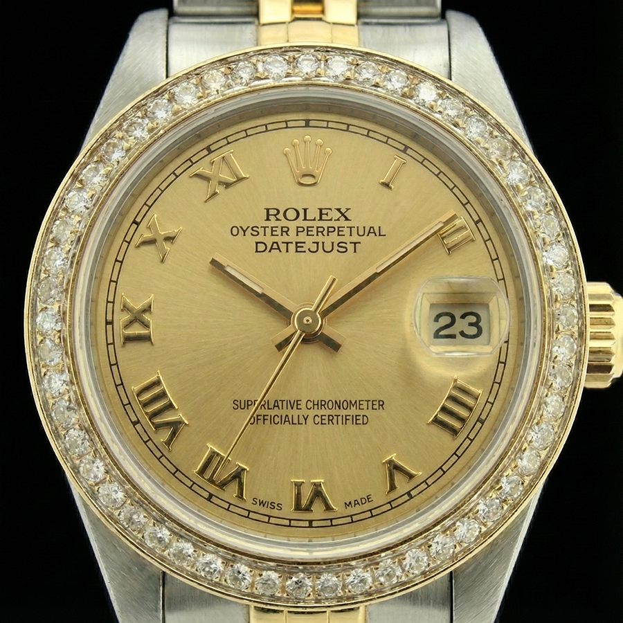 Ss & Gold Roman Dial Women Watch Rolex Datejust Jubilee
