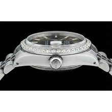 Ss Jubilee Bracelet Black Stick Dial Natural Earth Mined Diamond Bezel Rolex Watch