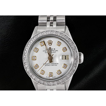 Ss White Natural Earth Mined Diamond Dial Bezel Jubilee Rolex Datejust Lady Watch