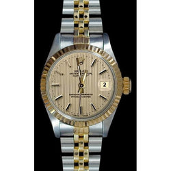 Ss & Yellow Gold Jubilee Stick Dial Datejust Rolex Women Watch