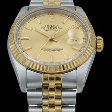 Ss & Yellow Gold Datejust Lady Watch Champagne Stick Dial Rolex