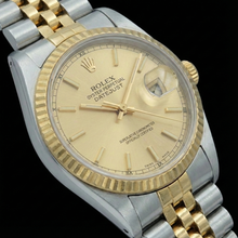 Ss & Yellow Gold Datejust Lady Watch Champagne Stick Dial Rolex