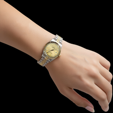 Ss & Yellow Gold Datejust Lady Watch Champagne Stick Dial Rolex