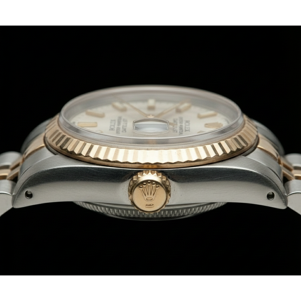 Ss & Yellow Gold Jubilee Rolex Date Just White Datejust Lady Watch