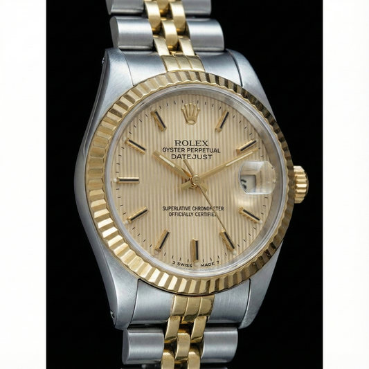 Ss & Yellow Gold Jubilee Stick Dial Datejust Rolex Women Watch
