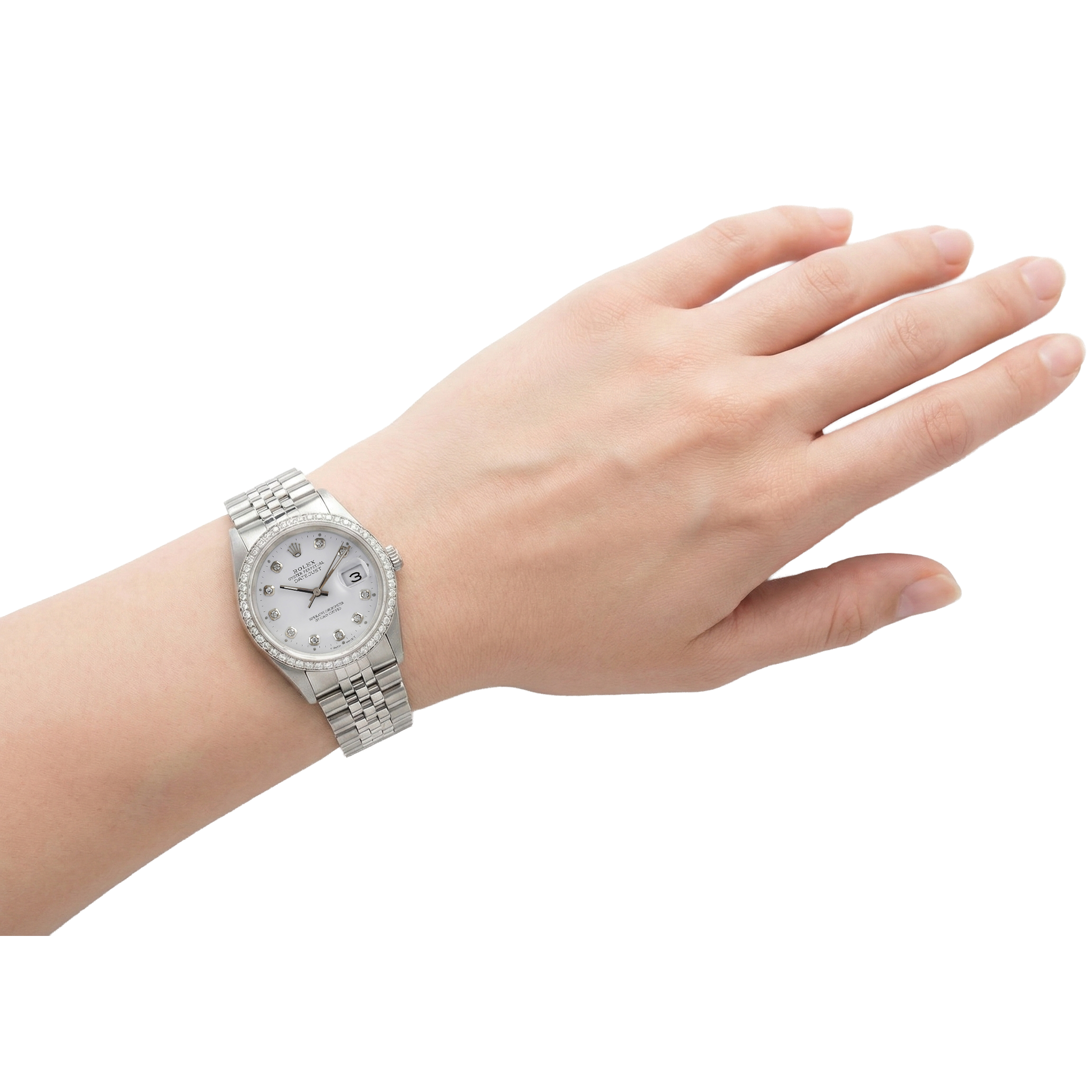 Stainless Steel Bracelet Rolex Datejust Men Watch Natural Earth Mined Diamond Bezel