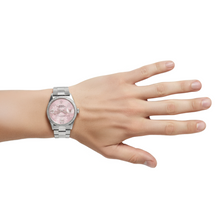Stainless Steel Rolex Datejust Mens Watch Pink Dial Natural Earth Mined Diamond Bezel-QUICK SET