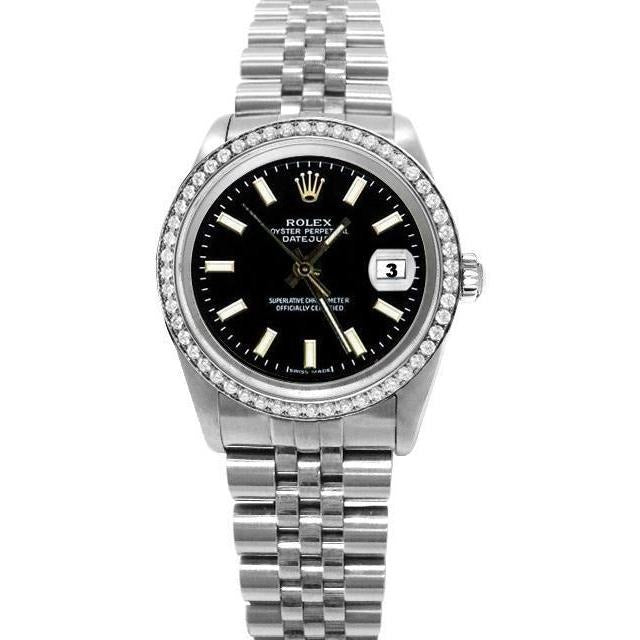 Black Stick Dial Rolex Watch 