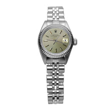 Jubilee Date Watch Gray Stick Dial Fluted Bezel