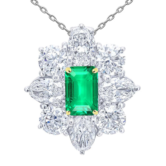 Shimmering Stone Pendant Necklace 4.50 ct – main view