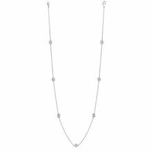 Station Real Diamond Necklace 4 Carats White Gold 14K