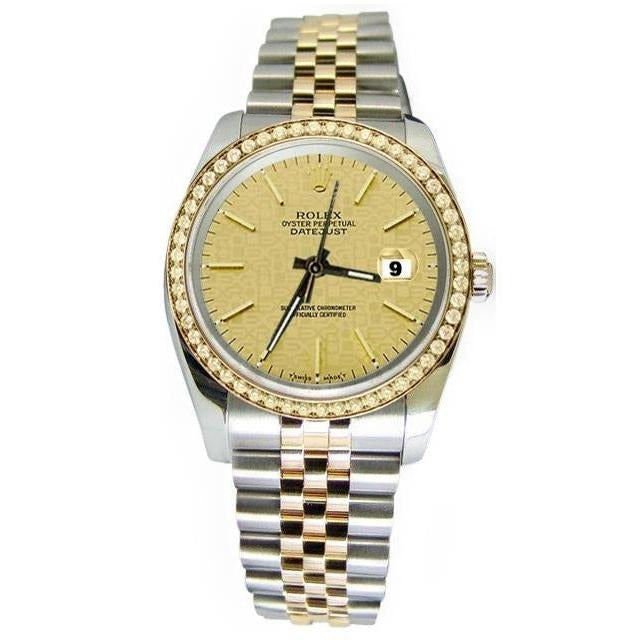 Bezel Rolex Datejust Watch Steel & Gold