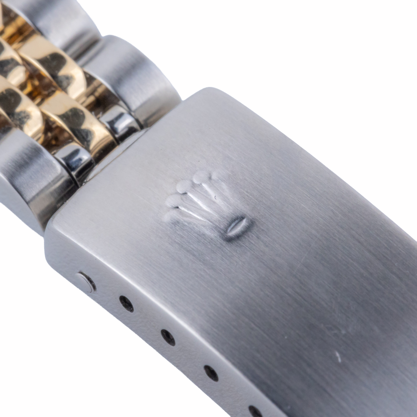 String Natural Earth Mined Diamond Dial Datejust Rolex Ladies Watch Ss & Gold