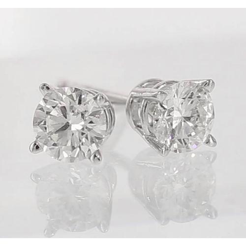 Stud Genuine Diamond Earrings 