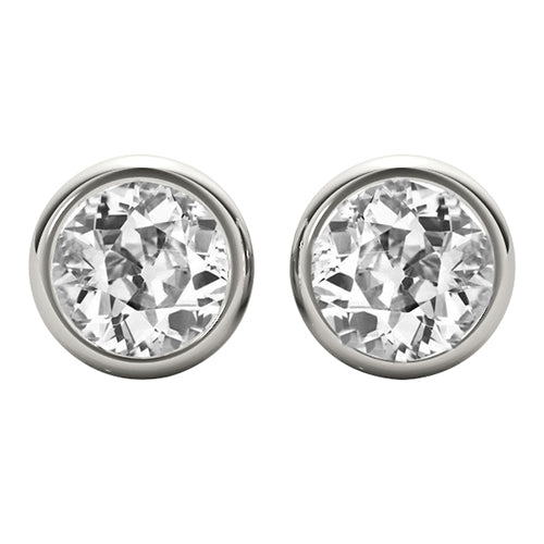 Refined Fine Diamond Stud Earrings 3.50 ct – main view