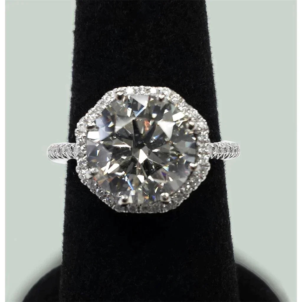 Stunning 7 Carat Halo Real Diamond Ring