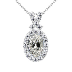 Custom 2-ct Fine Diamond Drop Pendant
